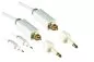 Preview: Toslink cable, 4mm diameter, HQ plug, Monaco Range, + 2 adapters to mini Toslink, white, DINIC box with Euro hole, length 2.00m